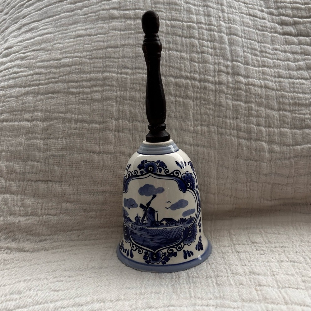 Vintage Delft Blue Holland Porcelain Bell